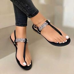 Sandals Fashion2024 Womens Shoes High Quality Basic Simple Womens Sandals Summer Retro Leather Boots Solid Daily Casual Flat Shoes J240520