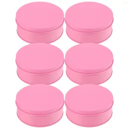 Storage Bottles 6 Pcs Biscuits Tinplate Cookie Gift Box Sweet Container Cookies Candy Sugar Case Tins