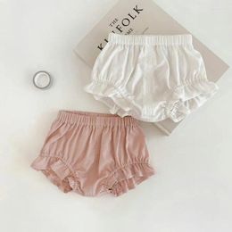 Trousers Korean Baby Underwear Big PP Bread Pants Summer Girls Cotton 2 Outer Wear Flower Bud Shorts Color 0-1 Years Old