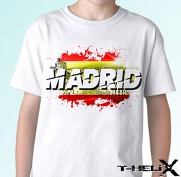 Madrid White T Shirt Top Spain Flag Design Mens Womens Cool Casual Pride T Shirt Men Unisex New Fashion Tshirt Loose2568521