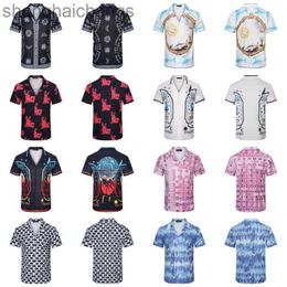 Original 1to1 Amirirs shirts for men luxury high grade printed Fashion Brand Summer Popular Full print Casual Versatile Star Same Short sleeved Shirt