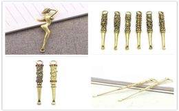 Brass Material Metal Spoon Dab Key Ring Smoking Pipe Accessories Earpick Shovel Wax Tools Scoop Dabber For Hookah Shisha Herb Snuf2800858