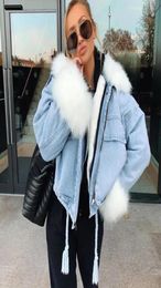 Fashion Faux Fur Oversized Denim Jackets for Women 2020 Winter Streetwear Parkas Ladies Vintage Thick Long Sleeve Coats Clothing4808534