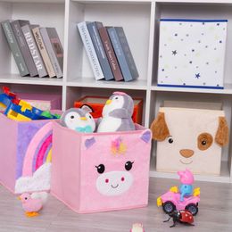 Boxes Storage# Haojianxuan Cube Foldable Non-Woven Storage Box Cartoon Animal Children Toys Chest and Closet Organiser Y2405207117