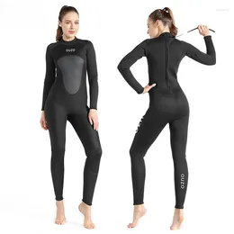 Women's Swimwear Wetsuits Women 3mm Neoprene One-Pieces Long Sleeves Keep Warm Diving Suit For Snorkelling Kayaking Water Sports Clothing
