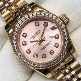 Automatic mechanical watch L family womens wear log Pearl Rose powder stone table rz1931