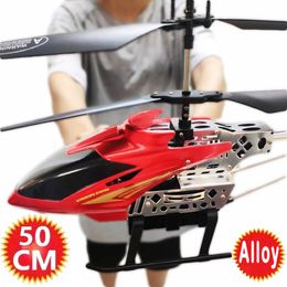 Remote Control Helicopter Big Large Size 50cm Rc 24G 35Ch Altitude Hold Alloy Body Children Toys for Boys 240520