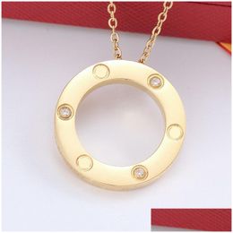 Pendant Necklaces Mens Chain Necklace Gold Designer For Men Sier Jewlery Women Stainless Steel Diamond Jewellery Valentines Day Gift D Otqg4