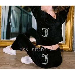 Juicy Velvet Tracksuit Designer outfit Fashion two piece Set casual women Juicy set track suit couture juciy coture sweatsuits New Juicy Tracksuits Women 24ss 790