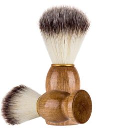 Natural Wood Handle Beard Brush Men Shaving Soft Brush Beard Cleaning Nylon Facial Care Beauty Tools1806161