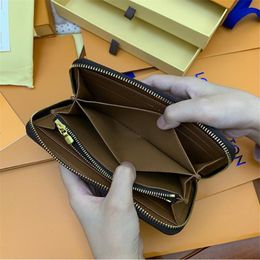 Fashion women men clutch wallet pu leather designer bags wallet single zipper wallets lady ladies long classical purse Brand L 2022 WIT 2814