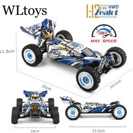 Wltoys 124017V8 112 24G Racing RC 4WD Brushless Motor 75KmH High Speed Remote Control Offroad Drift Toys For Aduit 240520