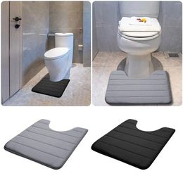 Bath Mats Memory Cotton U Shaped Pad Toilet Mat Foot Bathroom Room Absorbent Concave Machine Rugs For Kids