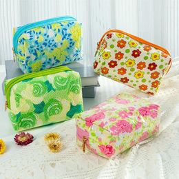 Cosmetic Bags Large Capacity Makeup Bag Travel Toiletry Flower Print Wash