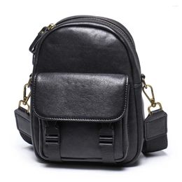 Bag 2024 High Quality Fashion Vintage Brown Black Coffee Full Grain Genuine Leather Small Women Men Shoulder Messenger M23020