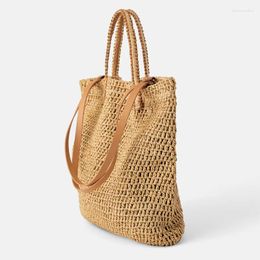Shoulder Bags Fashion Straw Bag Women Single Portable Large Capacity Seaside Holiday Beach Hand Woven