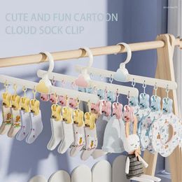 Hangers Coat Hanger Durable Safe Material Cartoon Shape Increase Capacity Strong Load-bearing Cloud Sock Clip Solid Traceless Anti-slip