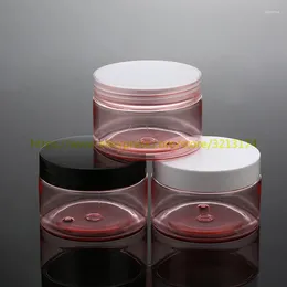 Storage Bottles 100ml Pink Cream Jar Cosmetic Packaging 100g PET Plastic Container With Cover. For Hair Membrane Or Food