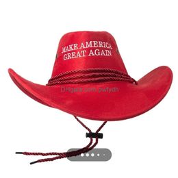 Other Festive Party Supplies Trump Red Hat Make American Again Embroidery Men And Women Ethnic Style Retro Knights Hats Drop Delive Dhvnm