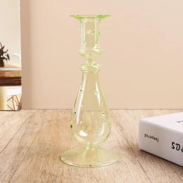 Candle Holders Glass Candlestick Holder For Table Centerpiece Fits Taper Pillar Candles Stands Candleholders