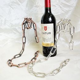Creative Suspended Rope Wine Rack Serpentine Snake Bracket Bottle Holder Bar Cabinet Display Stand Shelf Gifts Table Decor 240518