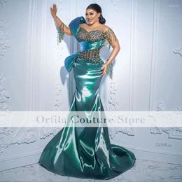 Party Dresses Aso Ebi Mermaid Evening Off Shoulder Major Beads 2k23 Prom Dress African Formal Occasion Gowns