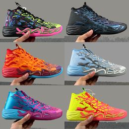 Lamelo Ball Kids Mens Women Basketball Shoes Blue MB 4 MB0.4 MB4 Foam Melo Zapatillas Lamelos Rick Y Morty 2024 Man Woman Fashion Trainer Sneaker Size 5-12.5