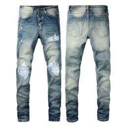 Purple Jeans Denim Troushers Designer de jeans masculino Jean Men calça preta de qualidade de alta qualidade design retro streetwear casual calça designers corredores