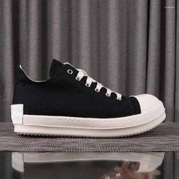Casual Shoes Men For Women Canvas Sole Patch Flats Low Lace Up Black Sneakers High Street Vintage Luxury Designers Owen Boots