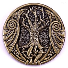Brooches Celtic Tree Enamel Pin Of Life Badge Vintage Metal Brooch Magic Jewelry Accessory