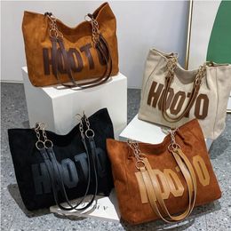 WomenS Canvas Shoulder Bags Eco Reusable Solid Colour Shopper Fashion Large Capacity Handbags Casual Simple Bag For Students 240508