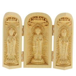 Folding Buddha Statue Box Tibetan Buddhist Statues for Home Temple Decor 240516