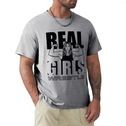 Men's Tank Tops Real Girls Wrestle T-Shirt Aesthetic Clothes Graphics Oversizeds Summer Top Men T Shirt