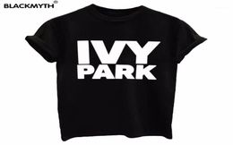 Women039s TShirt Whole Women039s Oneck Tops IVY PARK Letters Print Summer T Shirt Short Sleeves White Black Slim Tee 7308896