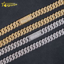 Men Hip Hop Fashion Jewellery Iced Out Gold Plated Link Chain Brass CZ Cuban Bracelet And Necklace