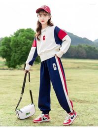 Clothing Sets 2024 Girs Autumn Spring Trendy 2pcs Sweaters Pants Sports Suits 5-14 Years Kids Leisure Loose Outfits Children Clothes