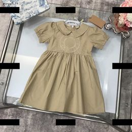Top Girl Clothing Kids Skirt Baby Dress Child Summer Breathable plaid pattern bow tie design Elegant New SIZE 100-150 CM Mar13
