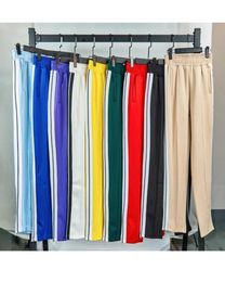 Mens pants Loose men Sports long Pants Zipper Trousers Casual Men039s Sweatpants letter printed jogger Side Stripes sport sport6077508