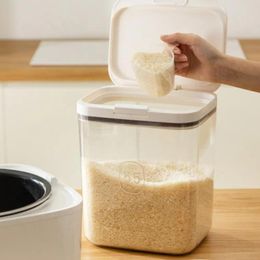 Storage Bottles One-handed Flour Bin Dispenser Efficient Kitchen Organization Multi-functional Rice Cereal Container Set For Easy