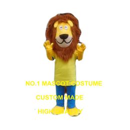 lion mascot with plush hair custom adult size cartoon character carnival costume 3341 Mascot Costumes