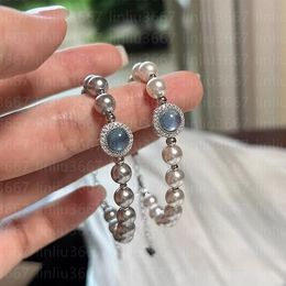 White grey Natural Pearl Bracelet Summer Sea Blue Treasure Pearl Bracelet with box Fresh Water Bracelet Women's Code Bead Bracelet High-quality Jewellery Simple Style