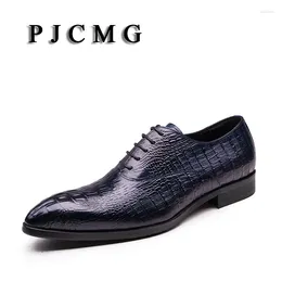 Casual Shoes PJCMG Spring And Winter Men Loafers Crocodile Grain Leather Breathable Flats Comfortable Size:37-44