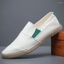 Casual Shoes Men's Canvas Lightweight Spring Leisure Anti-slip Driver Work Breathable Slip-On Men Shoes#23050