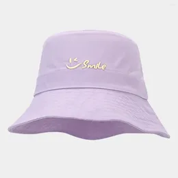 Wide Brim Hats Bucket Hat Women Summer Sunshine Protection Quick Dry Smile Big Cap Accessory For Outdoor Beach Fishing Swimming Hiking