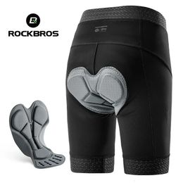 ROCKBROS Cycling Underwear Shorts Men Professional Sponge Pad Bike Shorts Shockproof with Pocket Anti-Slip Leg Grips Shorts 240520