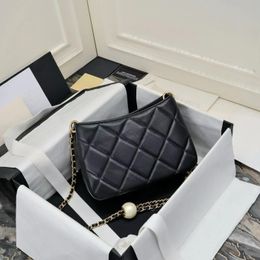 12A All-New Mirror Quality Black Designer Bag Hobo Bag 18cm Womens Black Quilted Bag Lambskin Purse Genuine Leather Luxury Handbags Single Shoulder Bag With Box