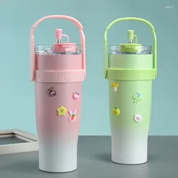 Water Bottles 1pc 1200ML/40oz Stainless Steel Vacuum Insulated Bottle Cute Kawaii Cups Summer Winter Drinkware Gifts