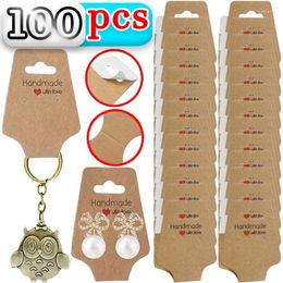 Jewellery Pouches Earring Packaging Label Hair Accessories Price Cards Handmade Foldable Kraft Paper Display Tag Ornaments Show Labelling