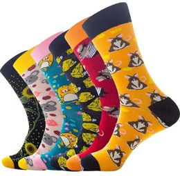 Men039s Socks Women Happy Funny Personality Print Art Kawaii Animal Cartoon Cotton Fashion Harajuku Colourful Cycling Sock Men5431745