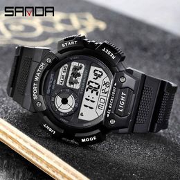Wristwatches Digital Watch Men Military Army Sport Chronograph Date Wristwatch Band Week 50m Waterproof Male Electronic Clock Gift 6009